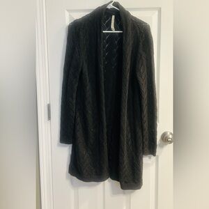 Elegant Dark Grey Knit Women's Sweater